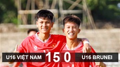Kết quả U16 Việt Nam 15-0 U16 Brunei: Ra quân tưng bừng 